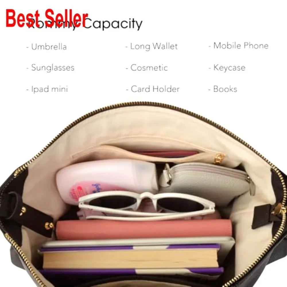 Full Grain Leather Dumpling Bag Crossbody Hobo Shoulder Bag